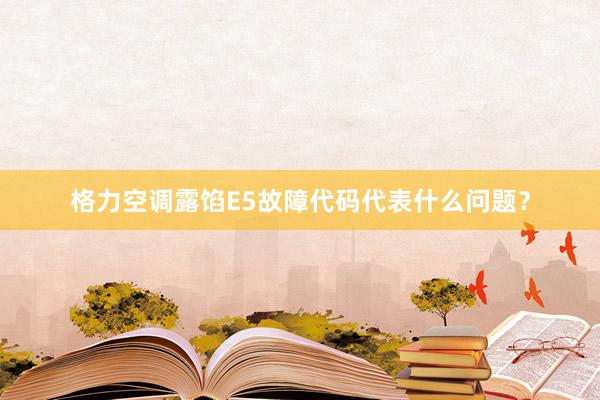 格力空调露馅E5故障代码代表什么问题？